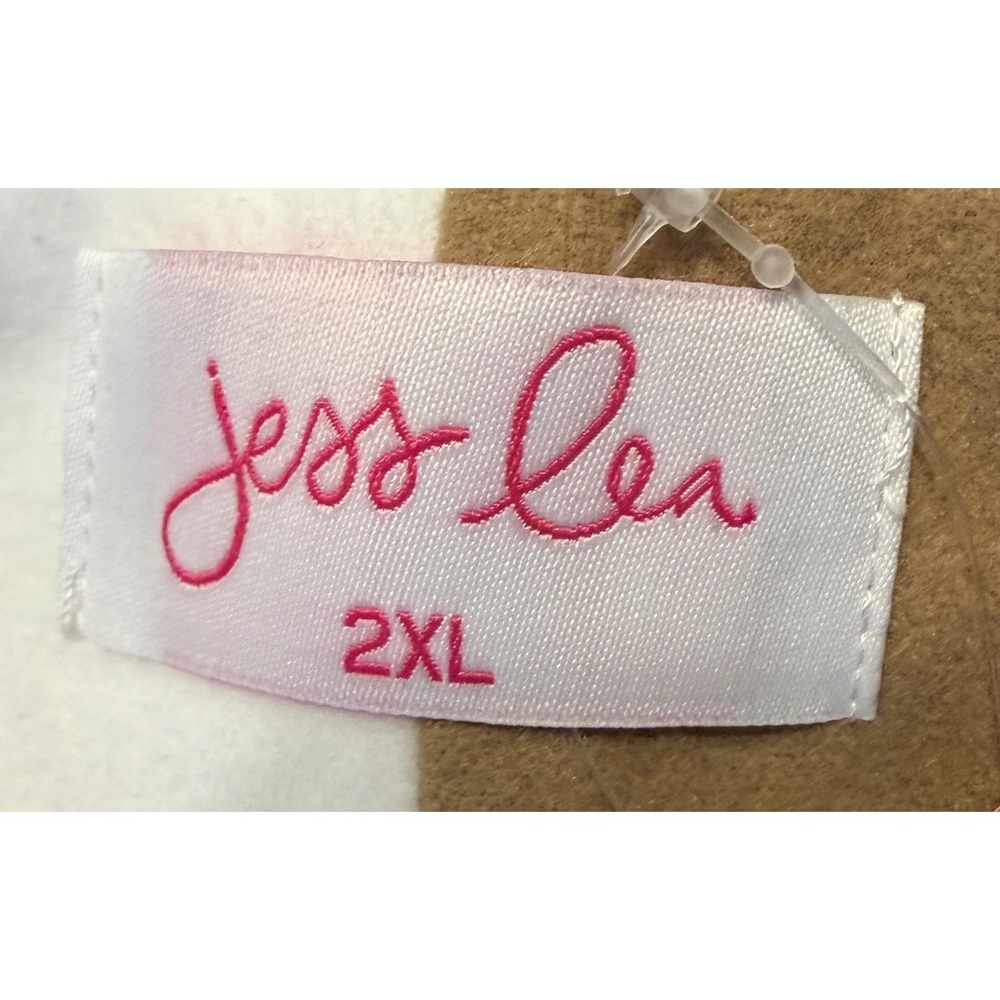 Jess Lea Wall Street Walk Coat 2XL Plus White Camel Colorblock Split Longline - Picture 3 of 6